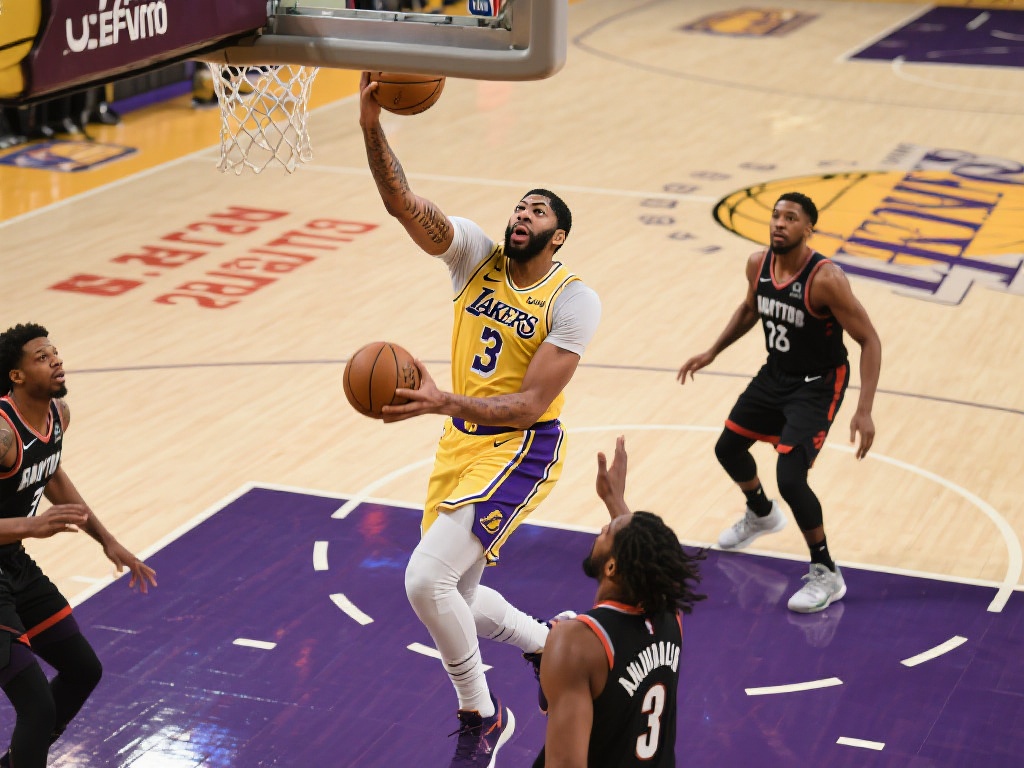 浓眉攻守兼备!弧顶持球强突篮下抛投得手,独行侠力克老鹰 安东尼-戴维斯作为湖人队的核心球员,他的